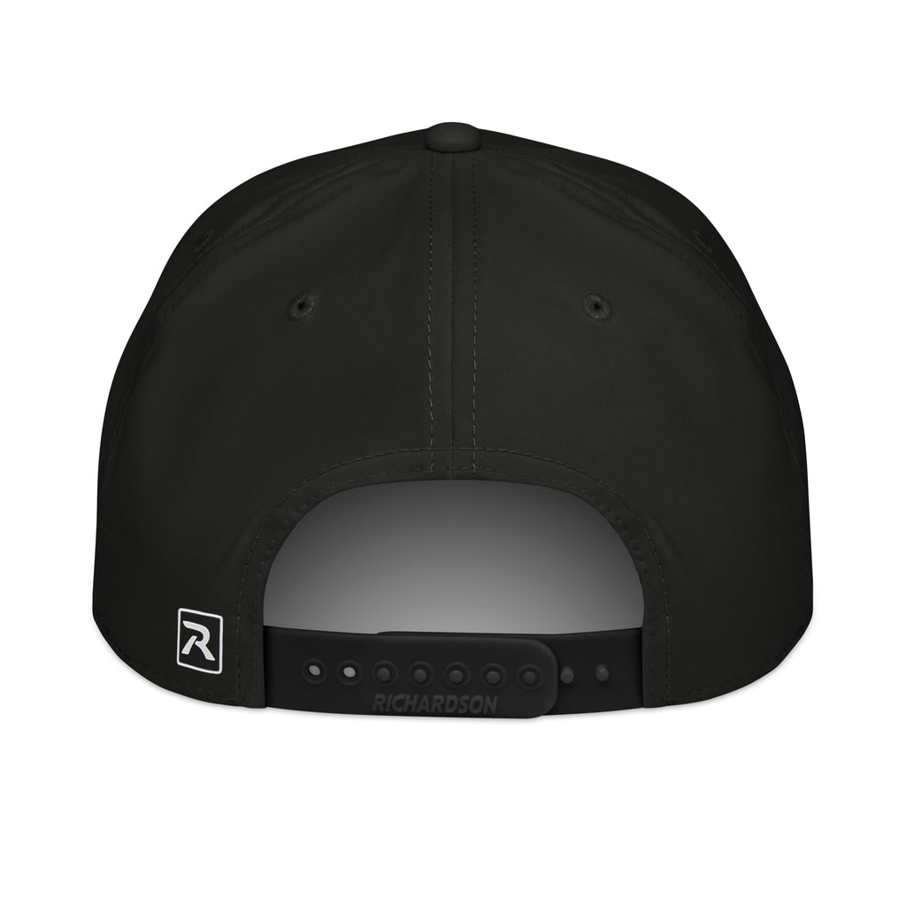 idgaf. Proof I Rope Cap in Black and White, back view