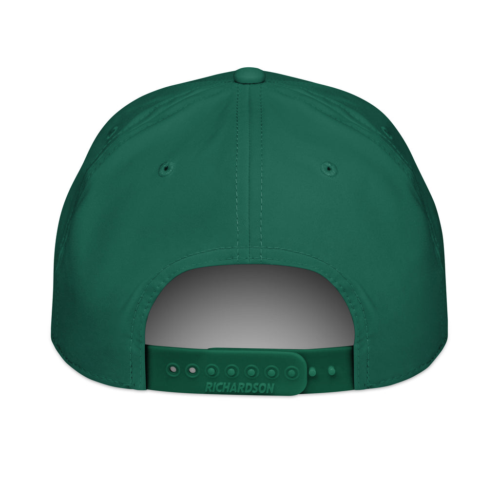 idgaf. Proof I Rope Cap in Kelly and White, back view