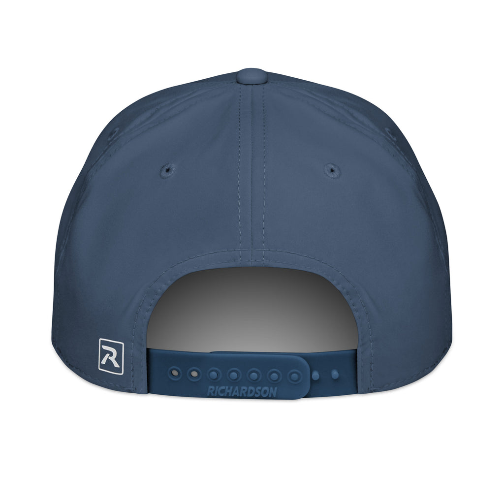idgaf. Proof I Rope Cap in Light Blue and White, back view