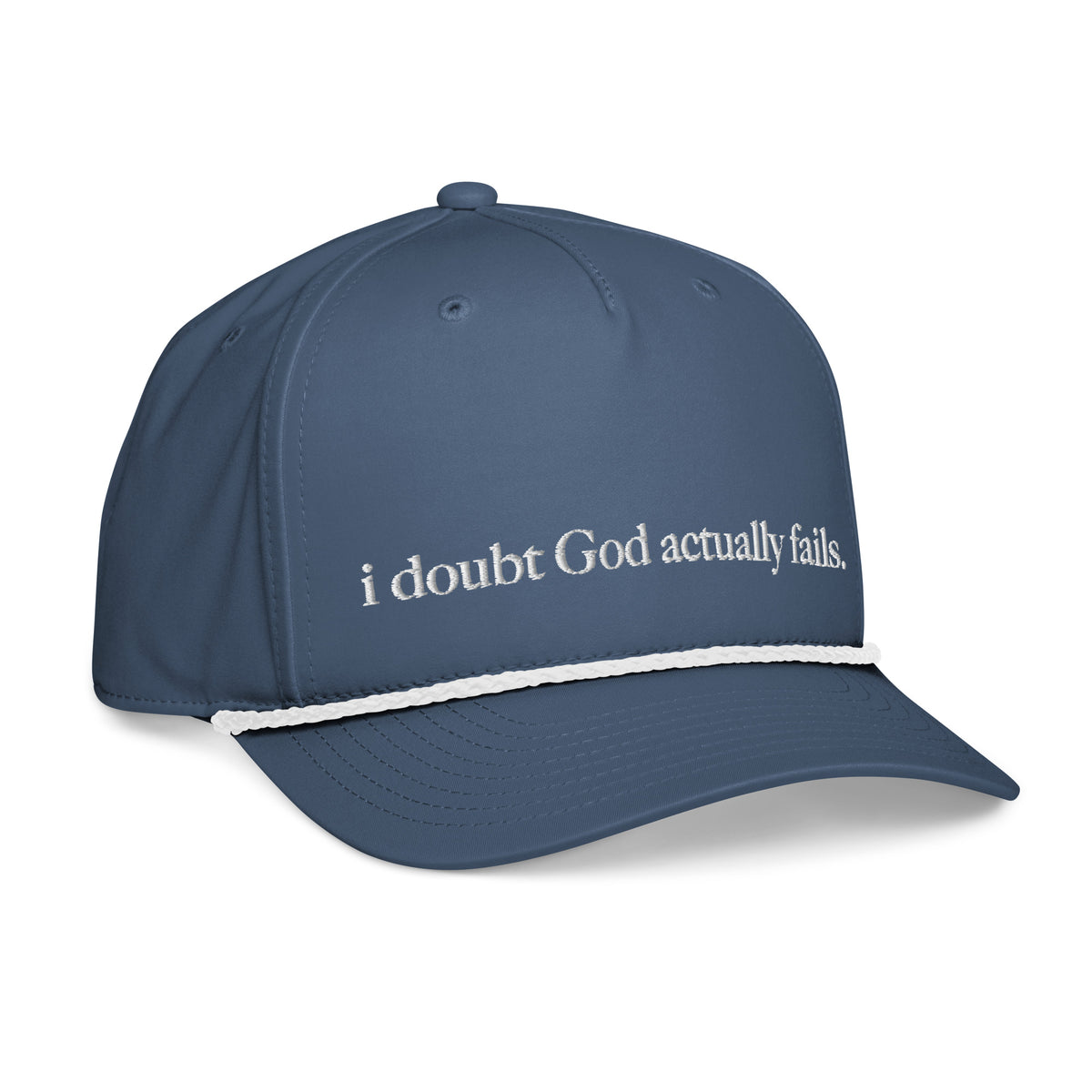 idgaf. Proof I Rope Cap in Light Blue and White, right side view