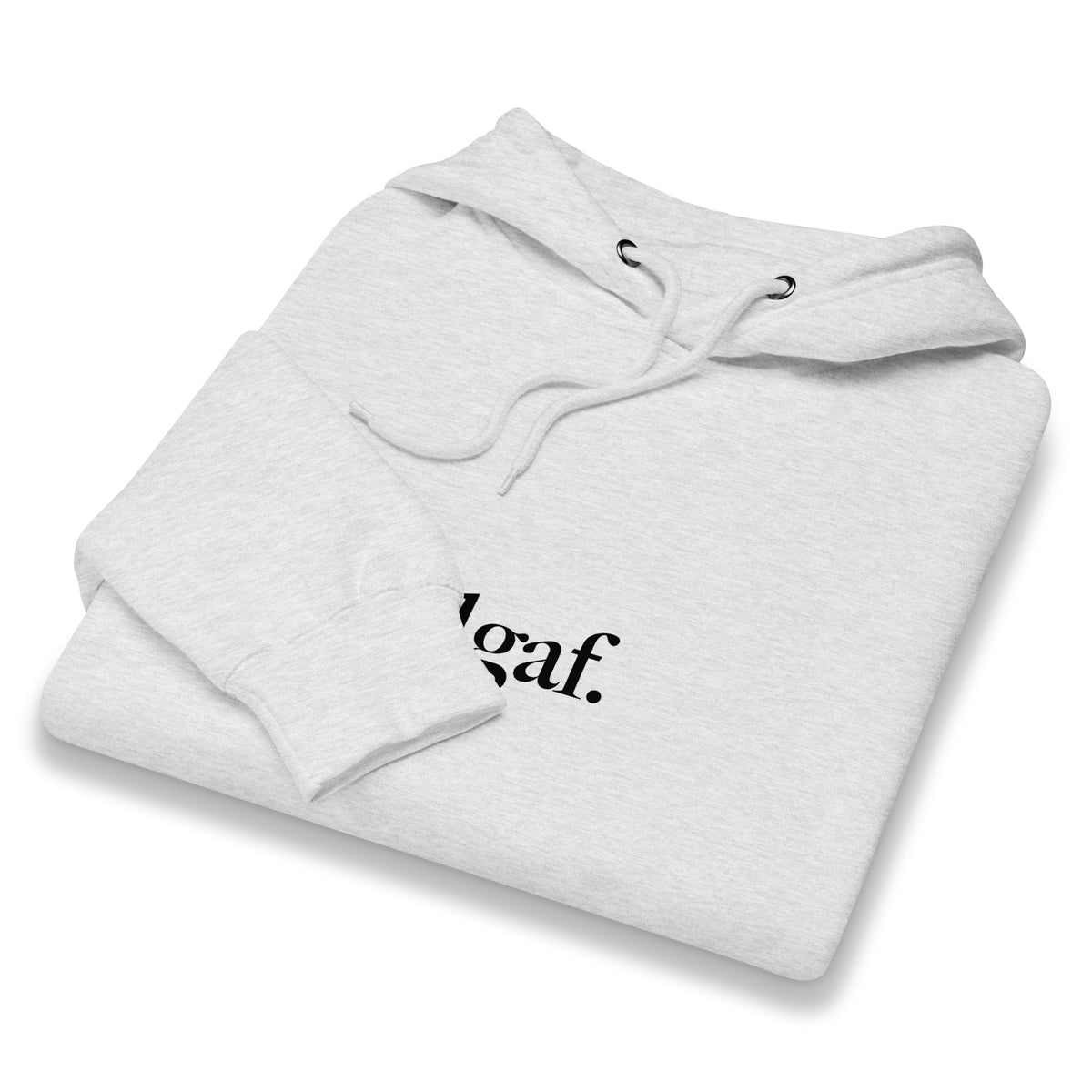 idgaf. Vessels Hoodie in Heather Grey, front view
