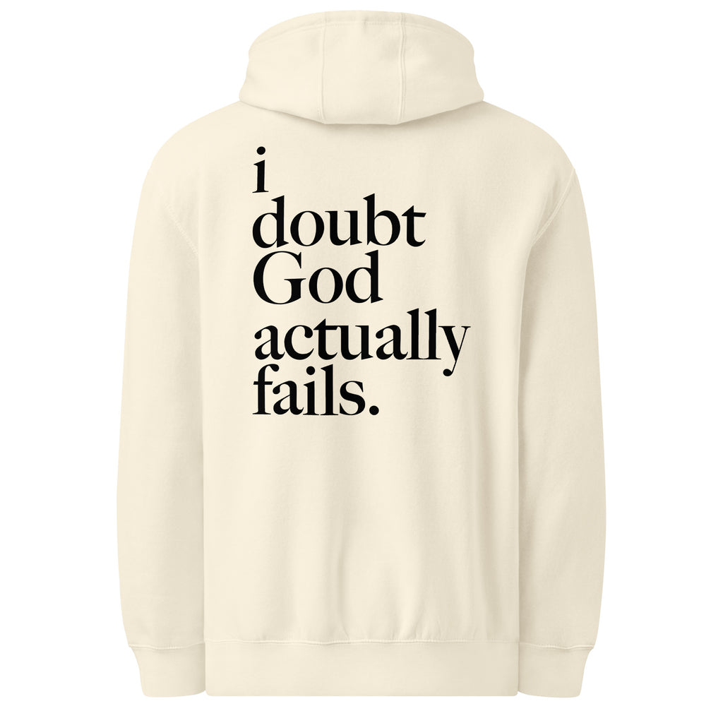 idgaf. Vessels Hoodie in Sandshell, alternate back view