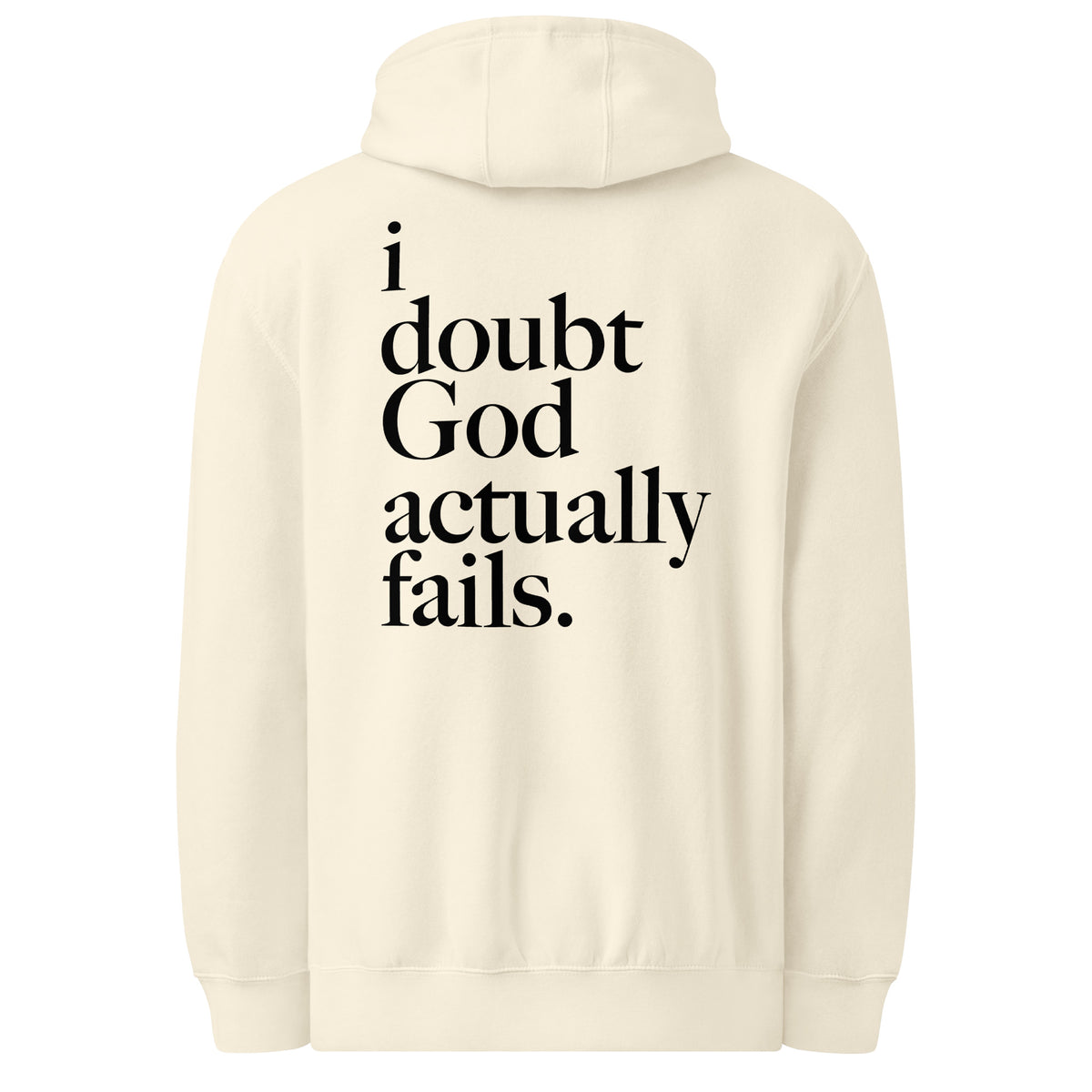 idgaf. Vessels Hoodie in Sandshell, alternate back view