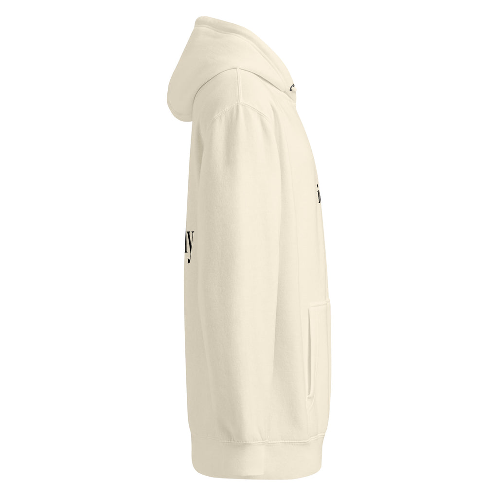 idgaf. Vessels Hoodie in Sandshell, right side view