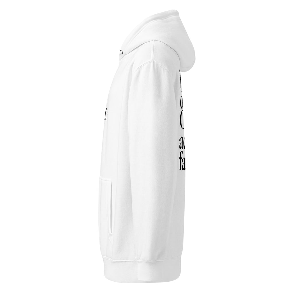 idgaf. Vessels Hoodie in White, left side view