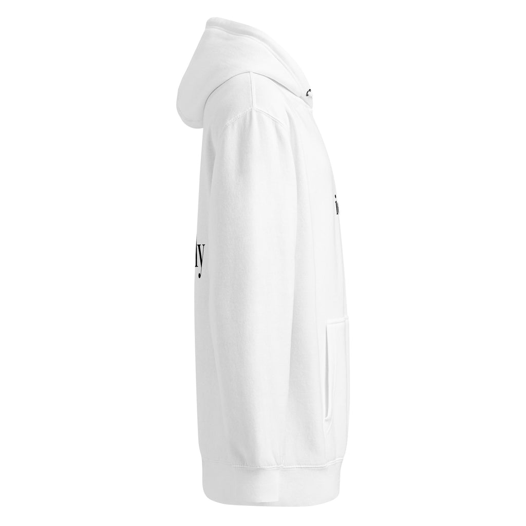 idgaf. Vessels Hoodie in White, right side view
